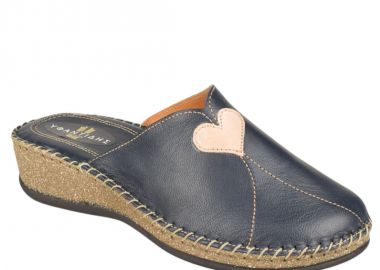 Παντόφλες γυναικείες | Δερμάτινες | Υφαντίδης | 111355 | Μπλε - Υφαντίδης - 